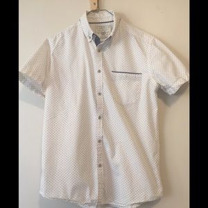 Polka dot casual short-sleeve button up